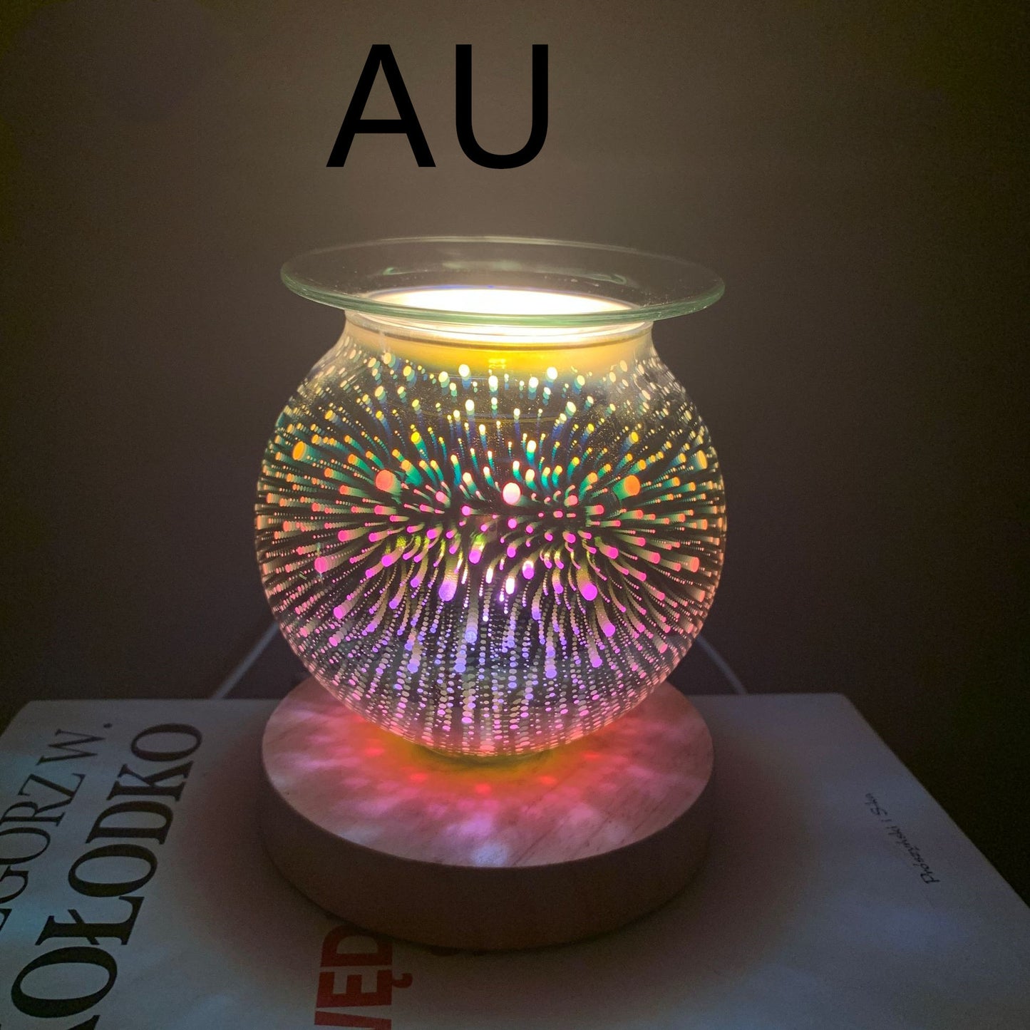 Aromatherapy Glass Night Light 3D Glass Candle Light